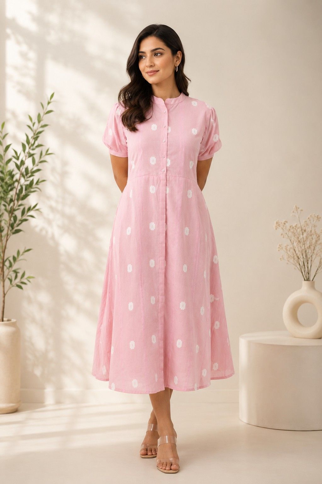 Handloom Pink maxi
