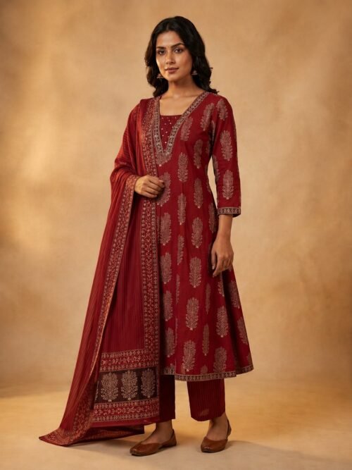 055-Maroon-Majesty-Anarkali-Set-main Maroon Majesty Anarkali Set
