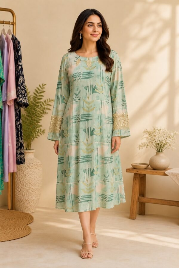 092-Aqua-Leaf-A-Line-Top-main Aqua Leaf A-Line Top