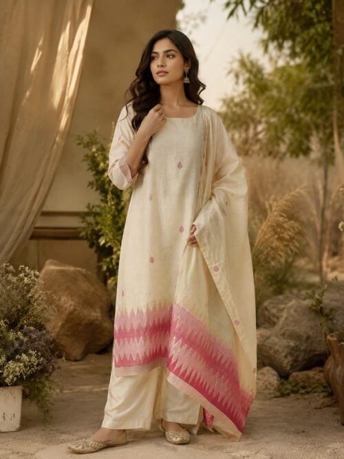 ivory-blush-kurta-set-main Ivory Blush Kurta Set